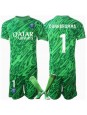 Paris Saint-Germain Gianluigi Donnarumma #1 Torwart Heimtrikotsatz für Kinder 2024-25 Kurzarm (+ Kurze Hosen)